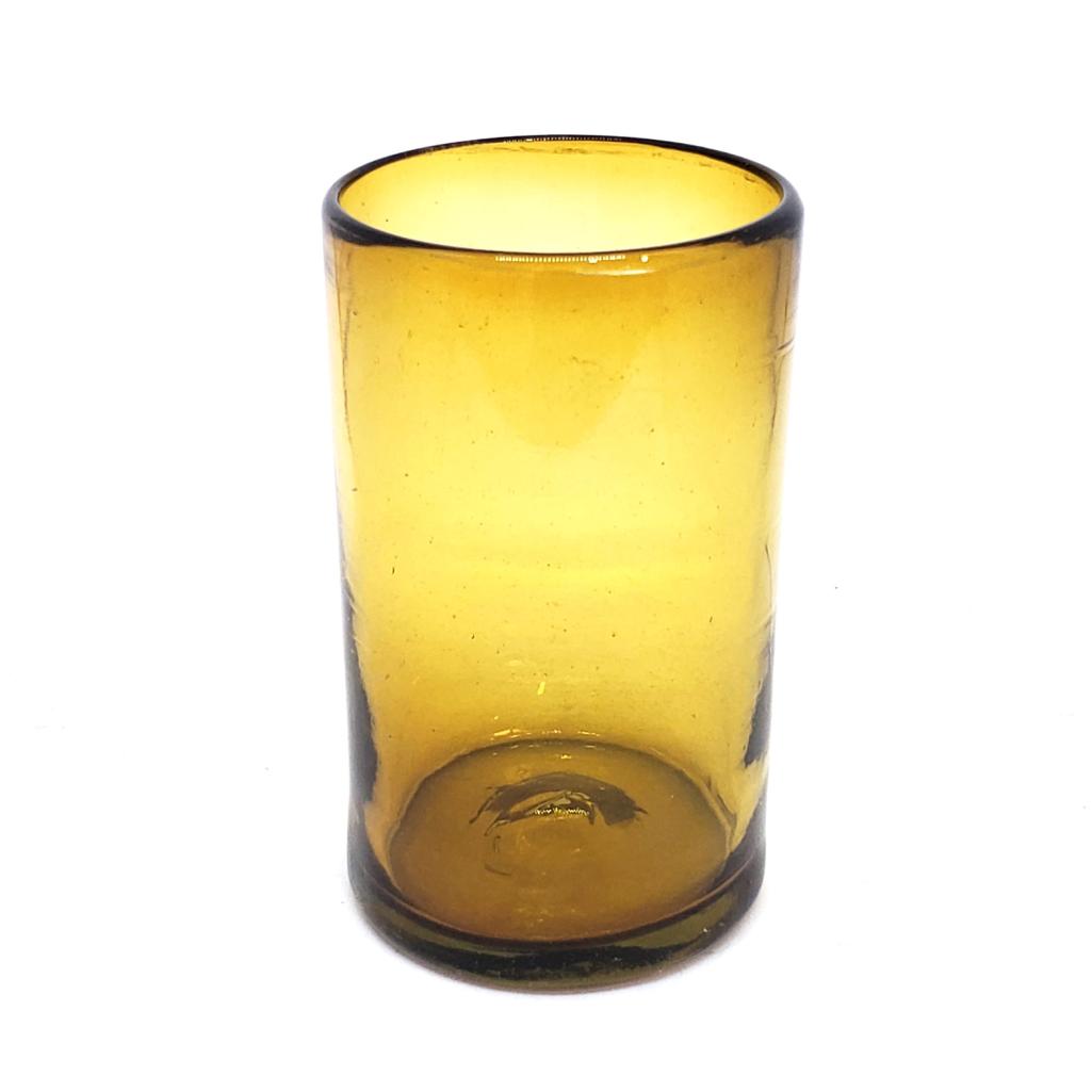 Wholesale Mexican Glasses / Solid Amber 14 oz Drinking Glasses  / These handcrafted glasses deliver a classic touch to your favorite drink.